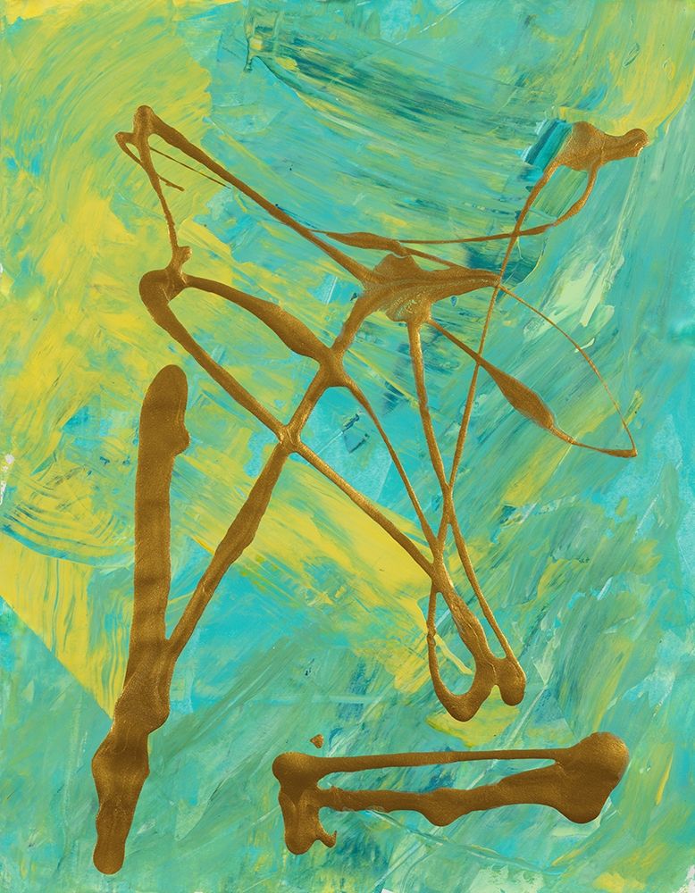Melting Colors and Gold I art print by Gina Ritter for $57.95 CAD