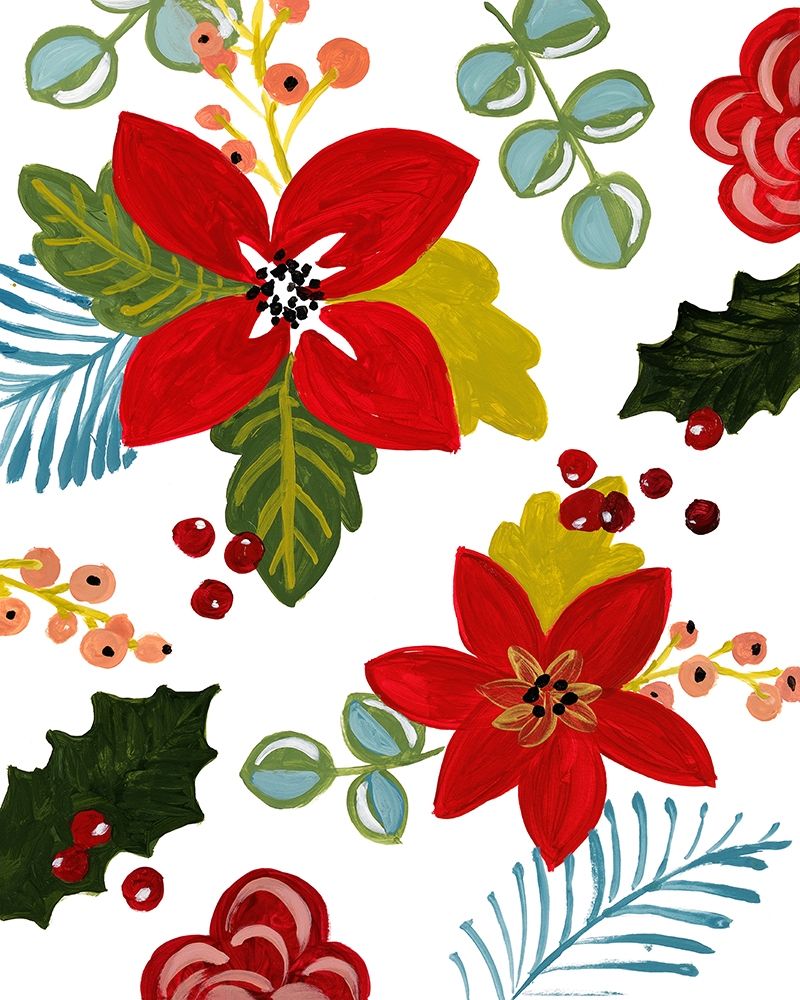Modern Poinsettias art print by Lanie Loreth for $57.95 CAD