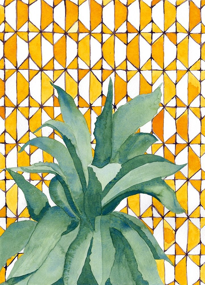 Yellow Tile Agave art print by Jen Bucheli for $57.95 CAD