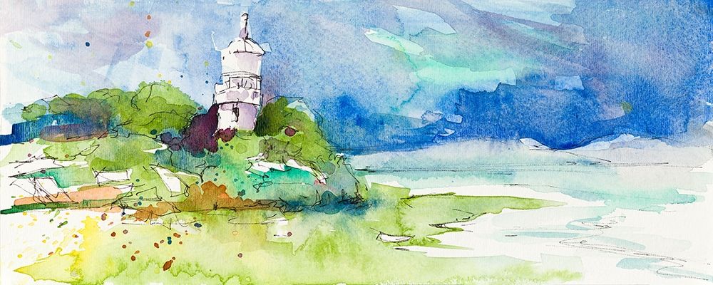 Lighthouse on Coastline art print by Lanie Loreth for $57.95 CAD