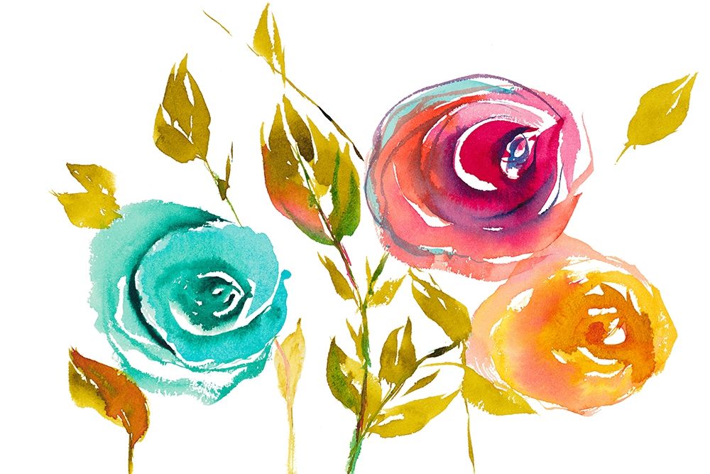 Modern Trio of Blooms I art print by Lanie Loreth for $57.95 CAD