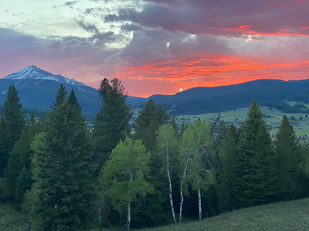 Sunset View From The Cabin art print by Anna Coppel for $57.95 CAD