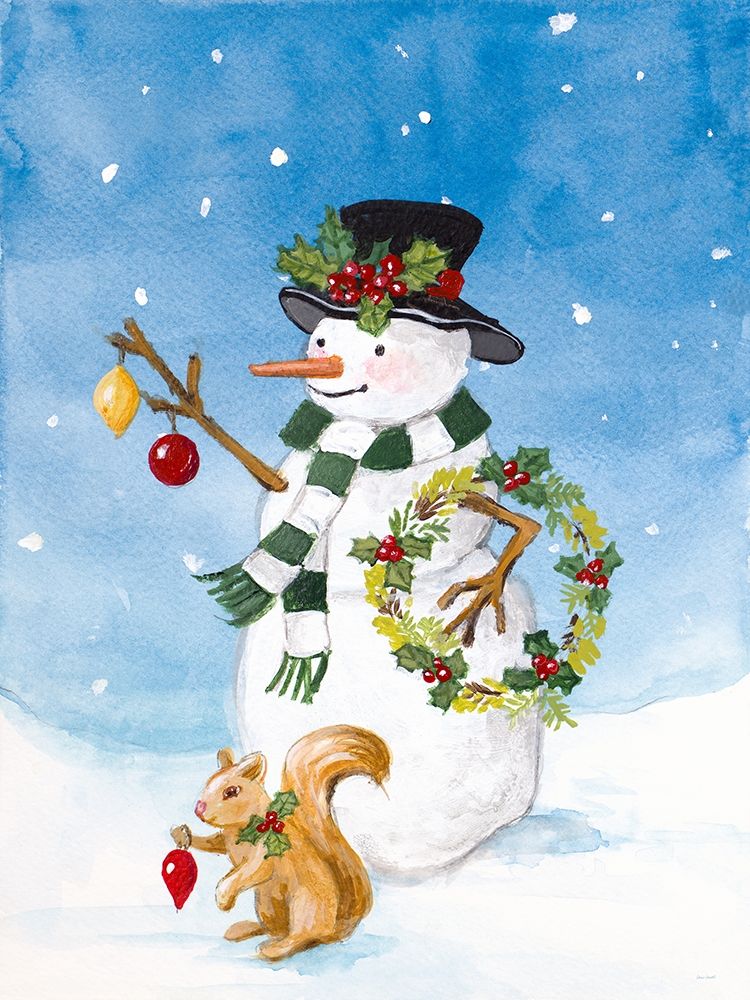 Festive Snowman II art print by Lanie Loreth for $57.95 CAD