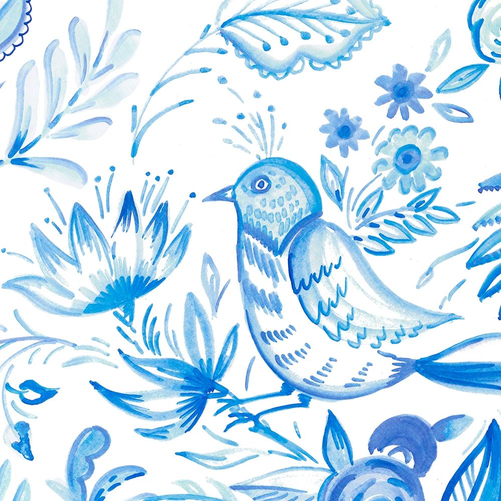 Birds in Blue II art print by Ani Del Sol for $57.95 CAD