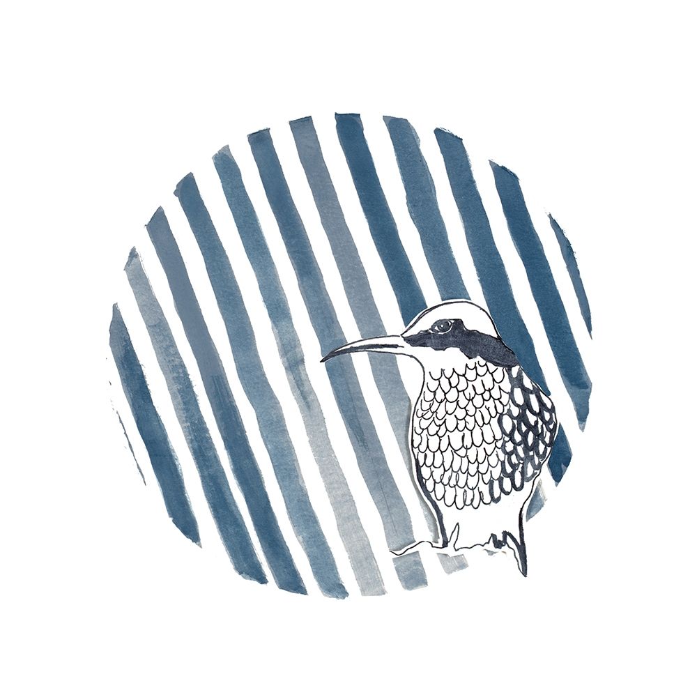 Indigo Bird Circle art print by Patricia Pinto for $57.95 CAD