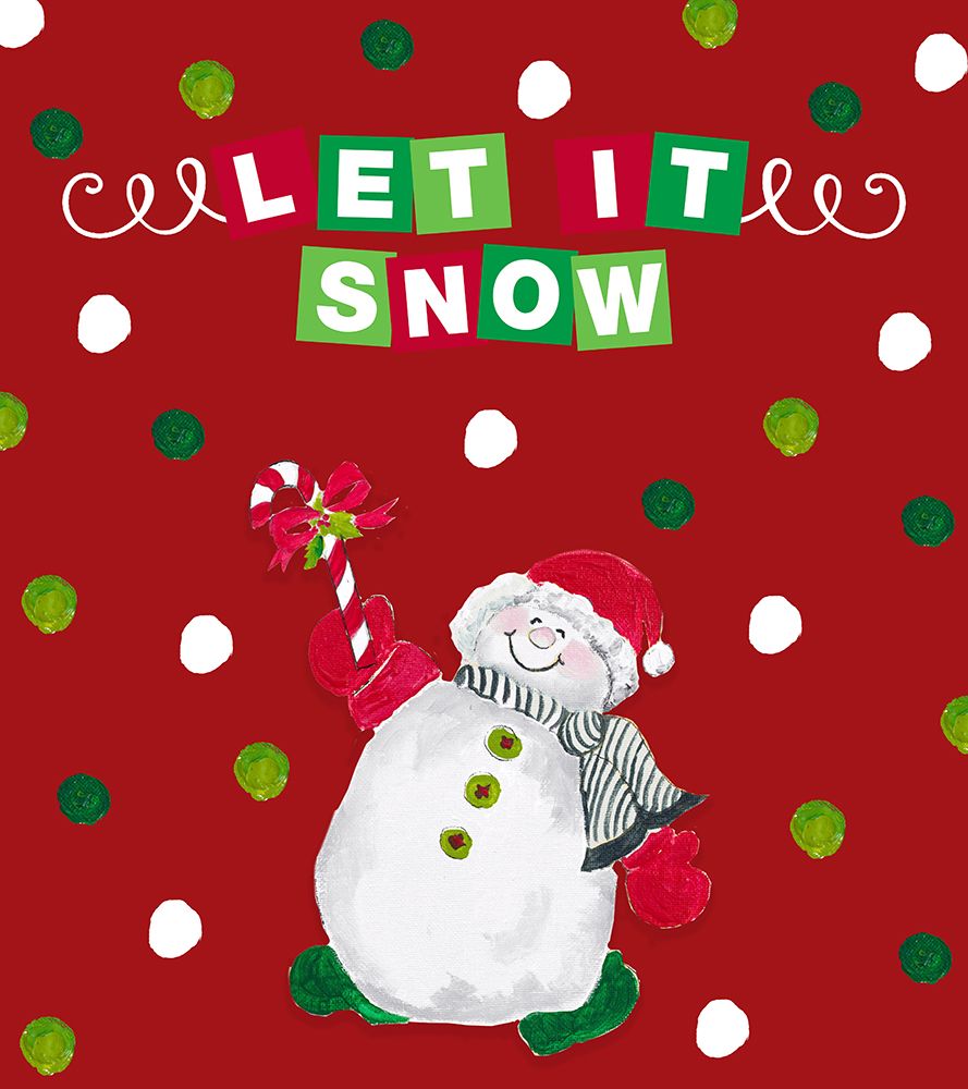 Let It Snow Dot Snowman art print by Patricia Pinto for $57.95 CAD