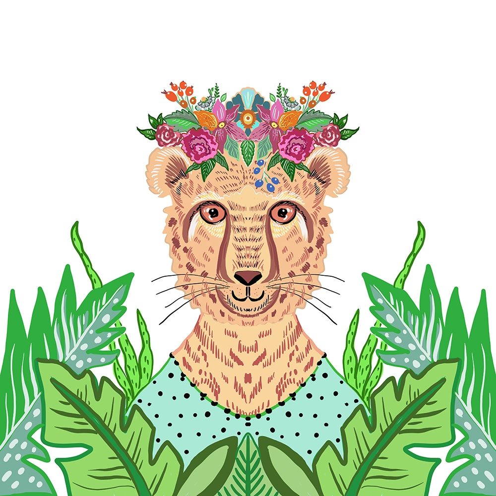 Girly Cheetah art print by Ani Del Sol for $57.95 CAD