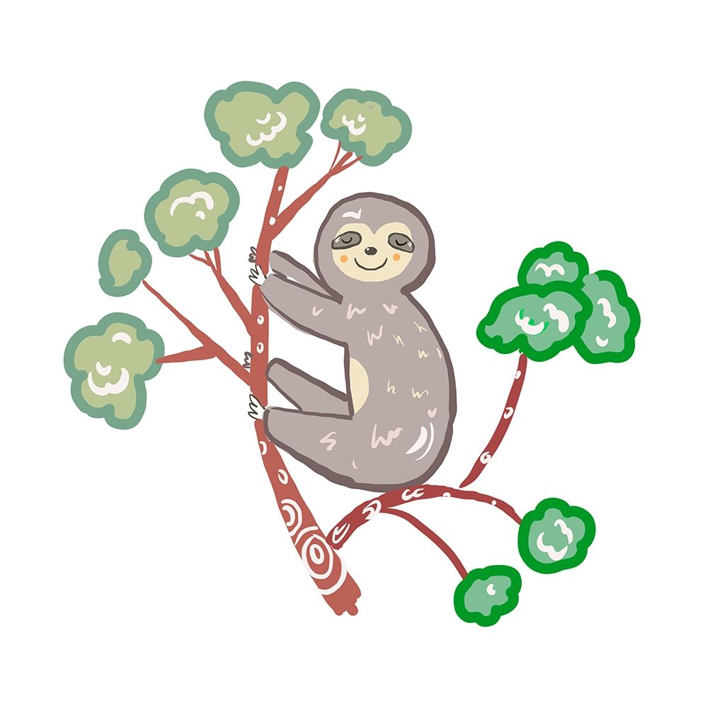 Smiling Sloth art print by Ani Del Sol for $57.95 CAD