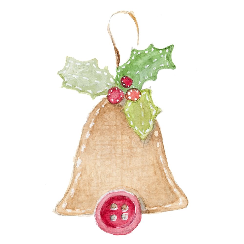 Burlap Bell Ornament art print by Lanie Loreth for $57.95 CAD