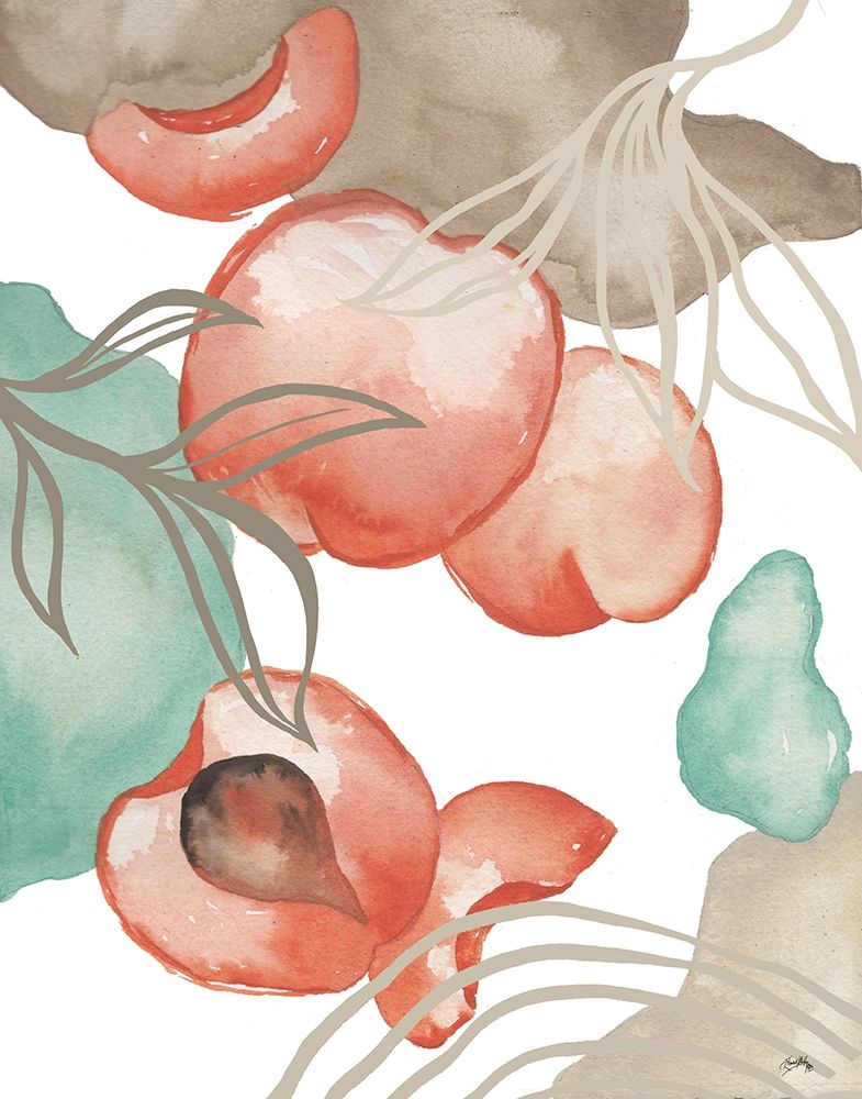 Art Deco Peach art print by Elizabeth Medley for $57.95 CAD