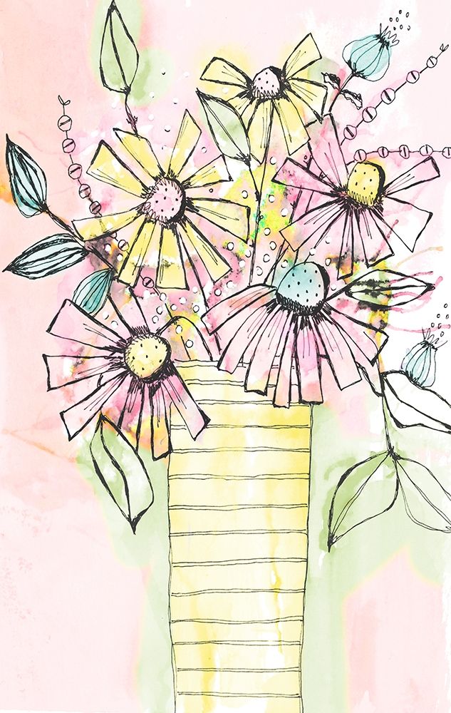 Wildflowers Vase art print by Krinlox for $57.95 CAD