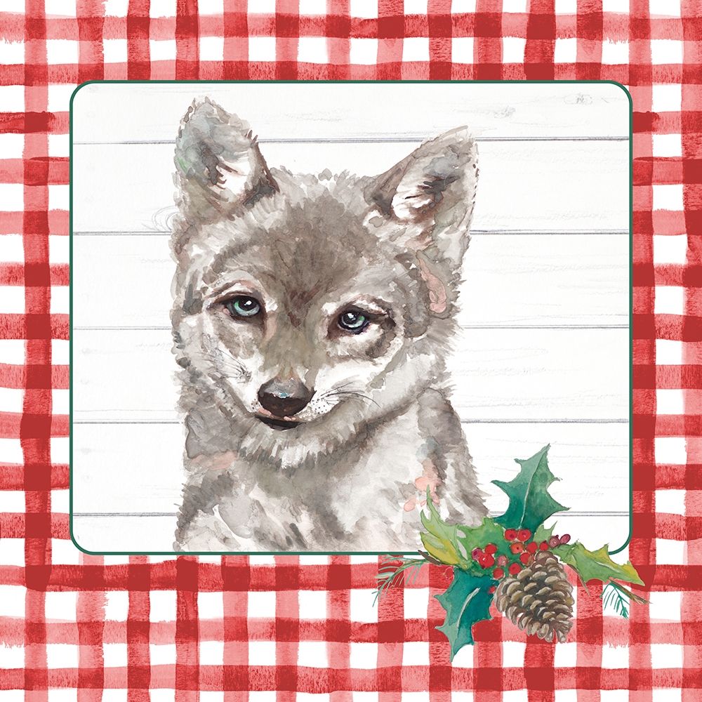 Red Plaid Woodland IV art print by Patricia Pinto for $57.95 CAD