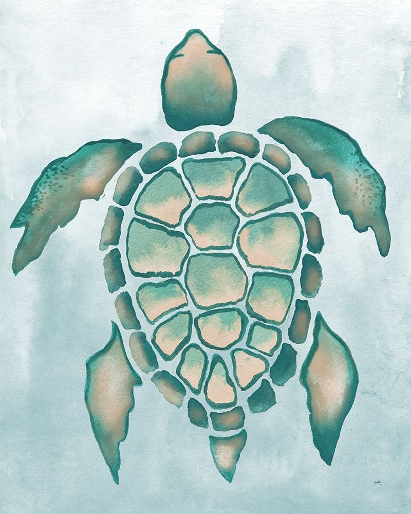 Aquatic Turtle I art print by Elizabeth Medley for $57.95 CAD