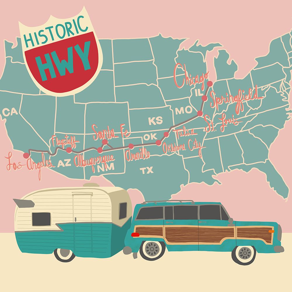 Family Road Trip art print by Jen Bucheli for $57.95 CAD