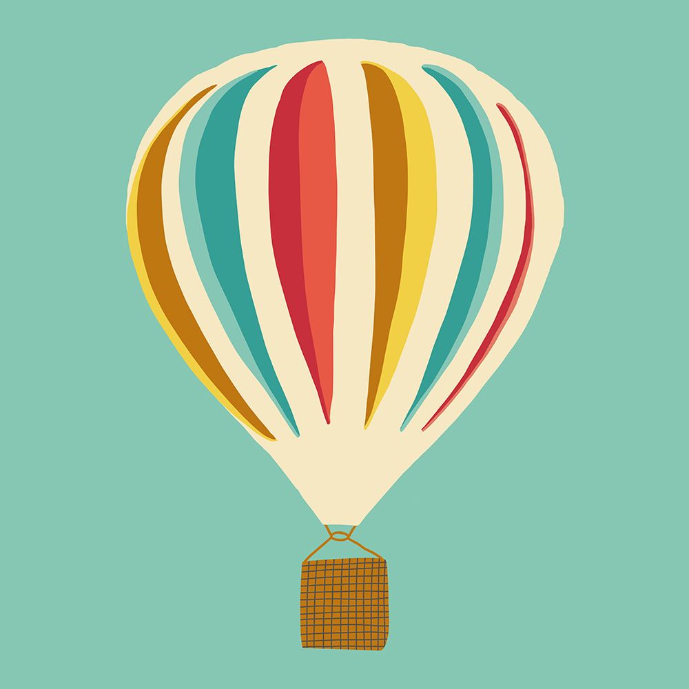 Hot Air Balloon II art print by Jen Bucheli for $57.95 CAD