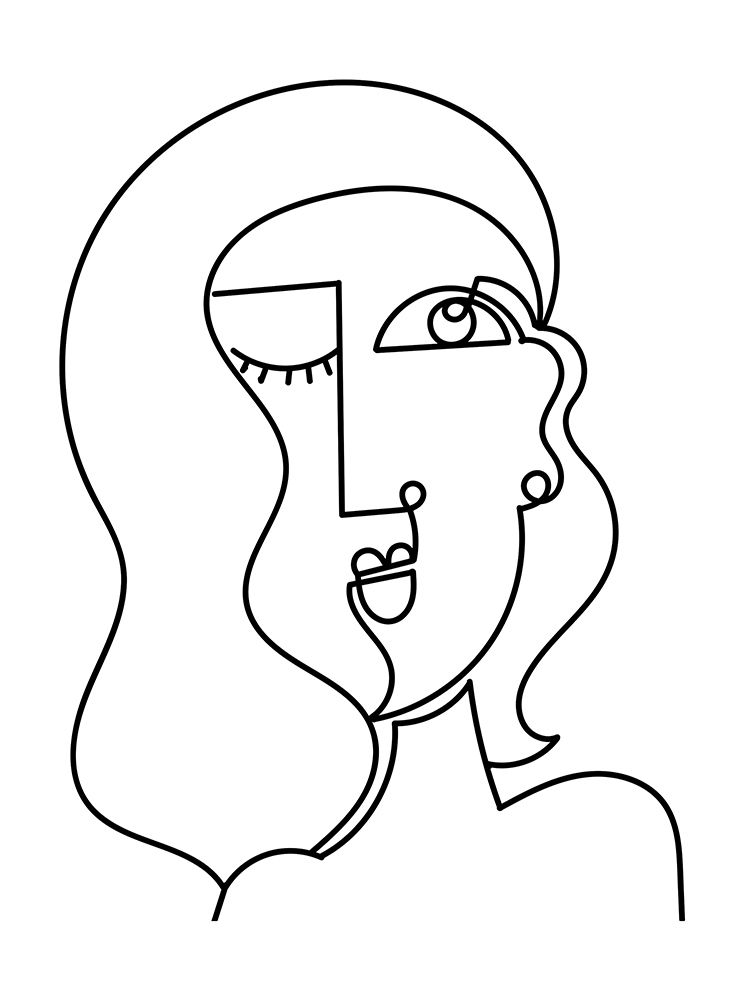 Loopy Line Lady II art print by Deidre Mosher for $57.95 CAD