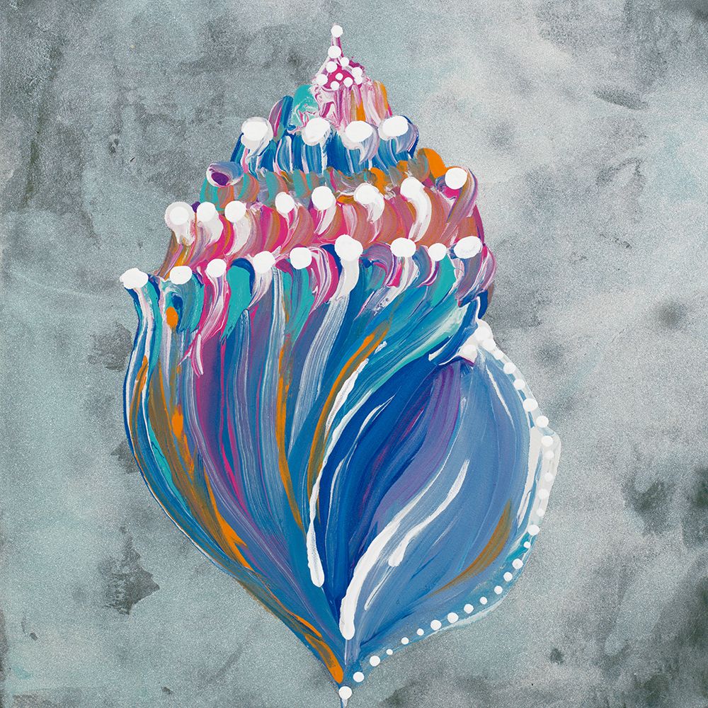 Dotted Shell on Gray II art print by Gina Ritter for $57.95 CAD