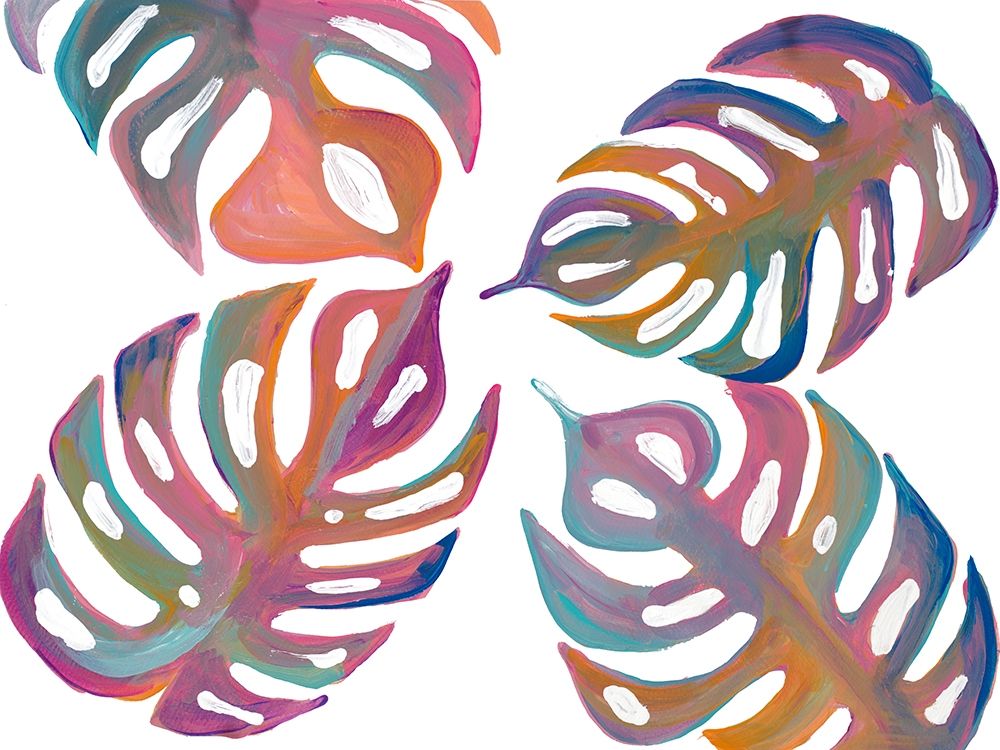 Colorful Palm Leaves I art print by Gina Ritter for $57.95 CAD