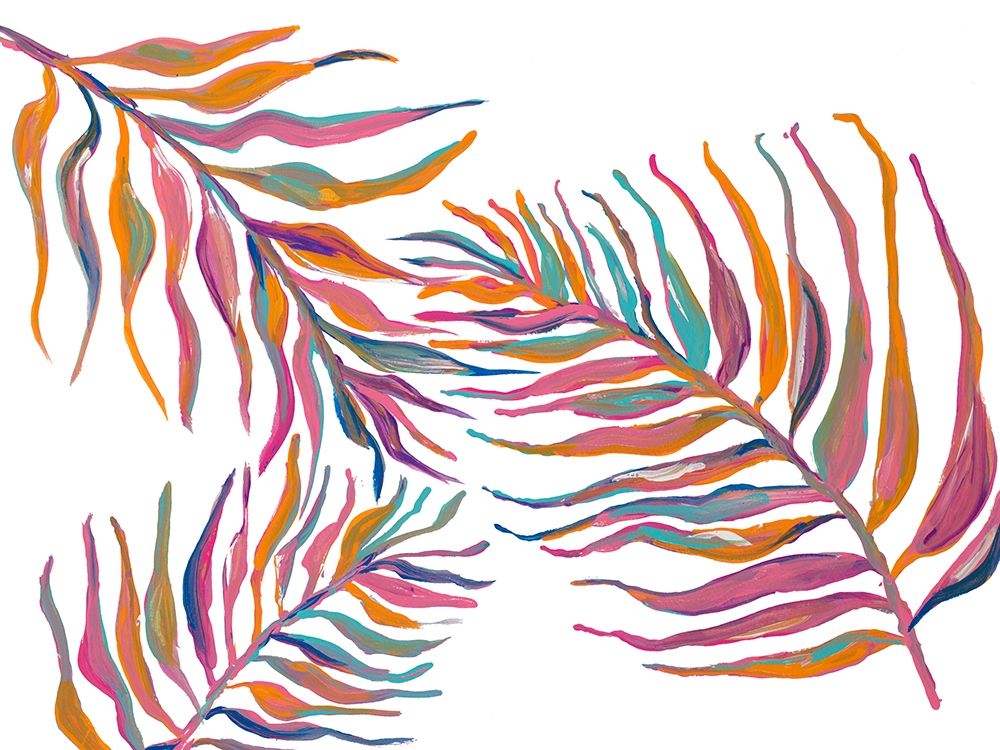 Colorful Palm Leaves II art print by Gina Ritter for $57.95 CAD