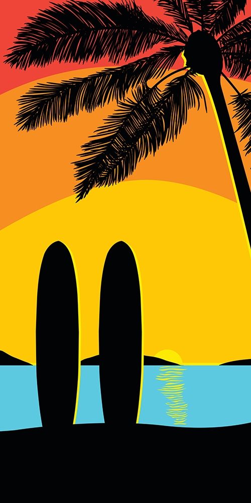 Sunset Surf Panel art print by Hugo Edwins for $57.95 CAD