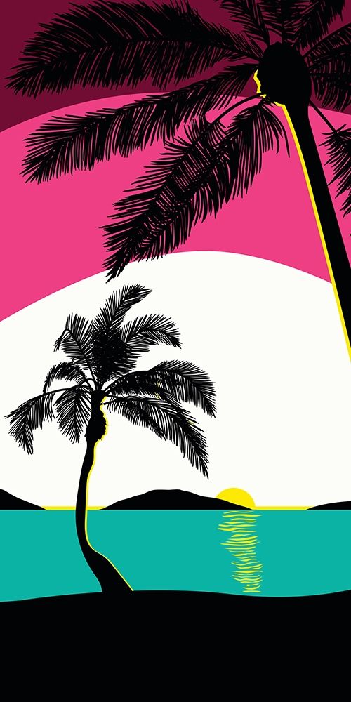 Pink Sunset Surf Panel art print by Hugo Edwins for $57.95 CAD