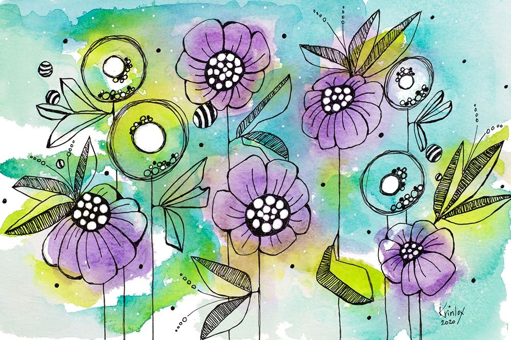 Vibrant Garden Beauties art print by Krinlox for $57.95 CAD