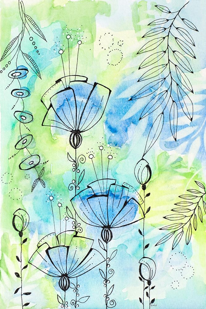Floral Beauties Above art print by Krinlox for $57.95 CAD