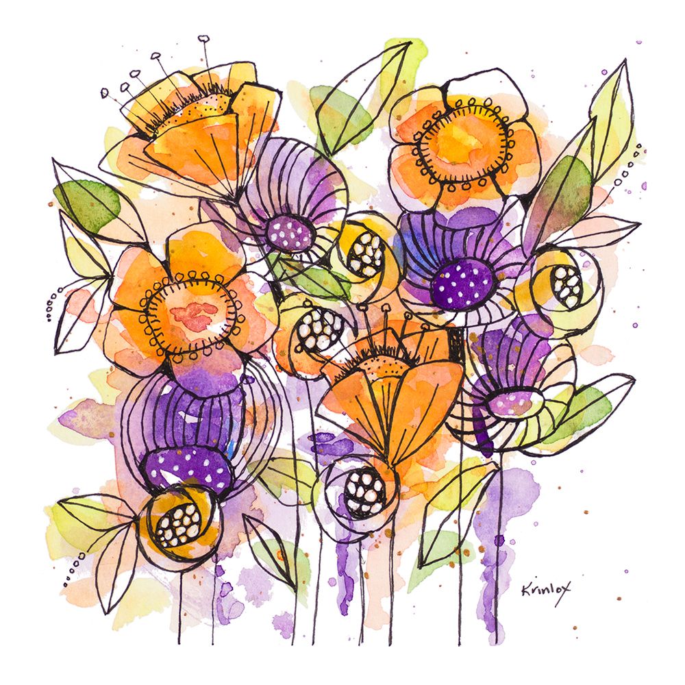 Floral Whisps art print by Krinlox for $57.95 CAD