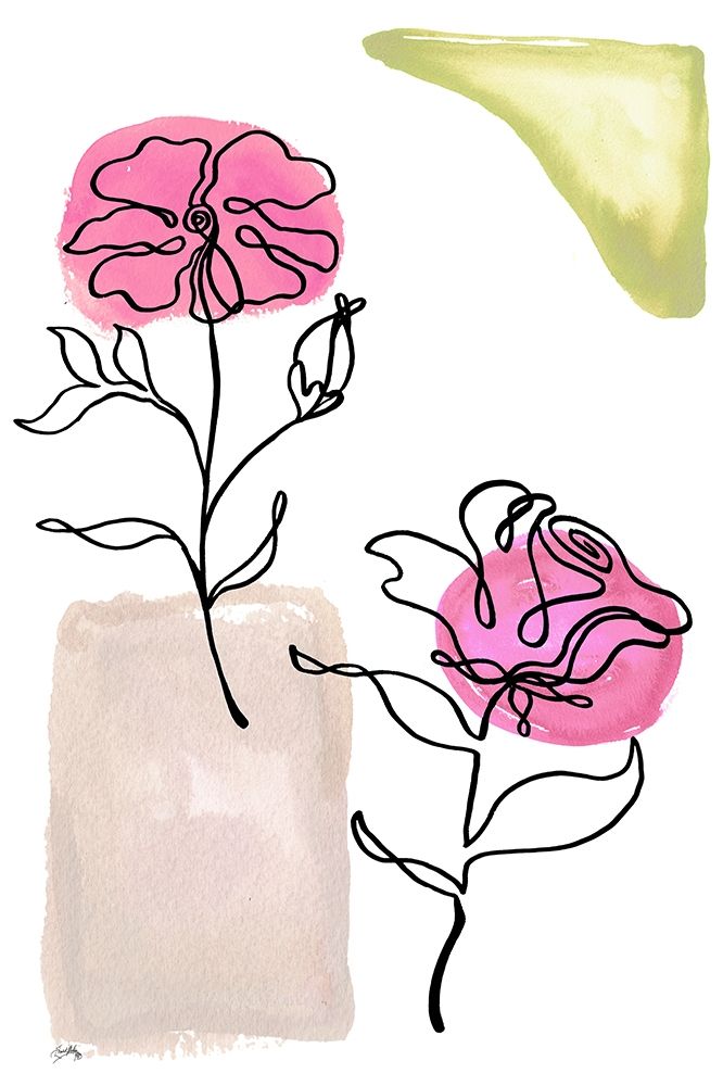 Modern Floral Line I art print by Elizabeth Medley for $57.95 CAD