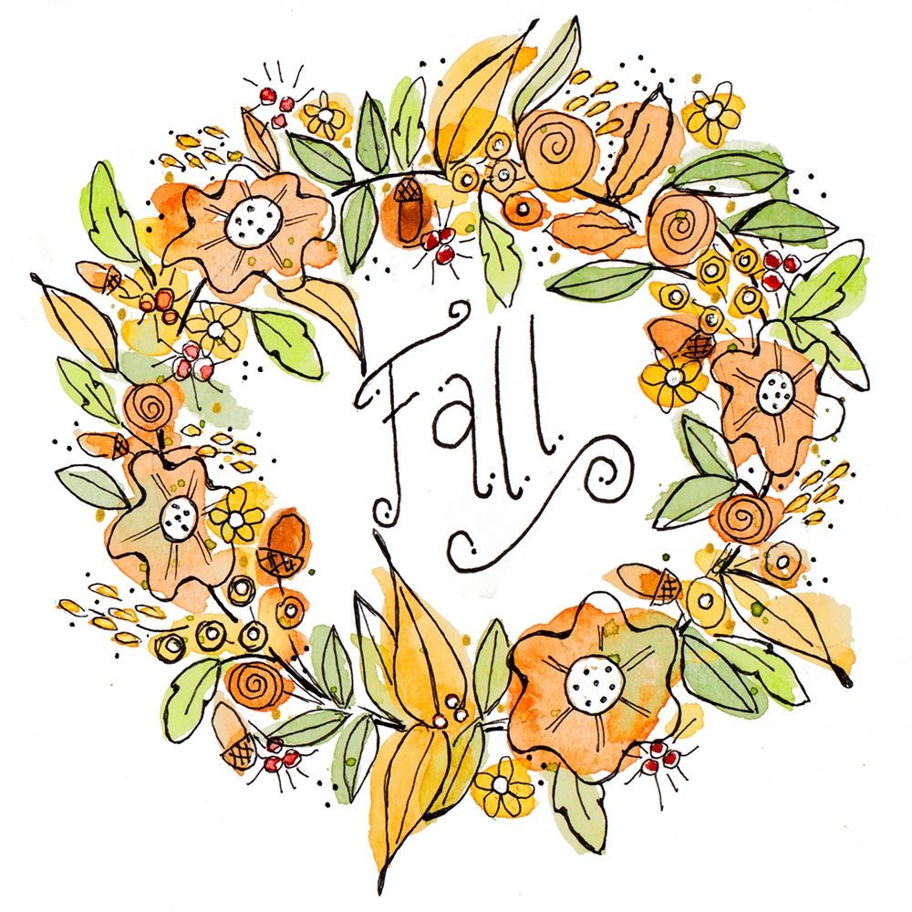 Fall Wreath art print by Krinlox for $57.95 CAD