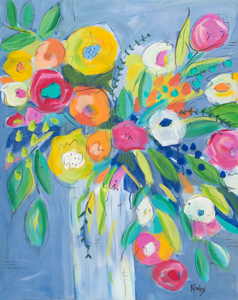 Cheerful Blossoms art print by Krinlox for $57.95 CAD