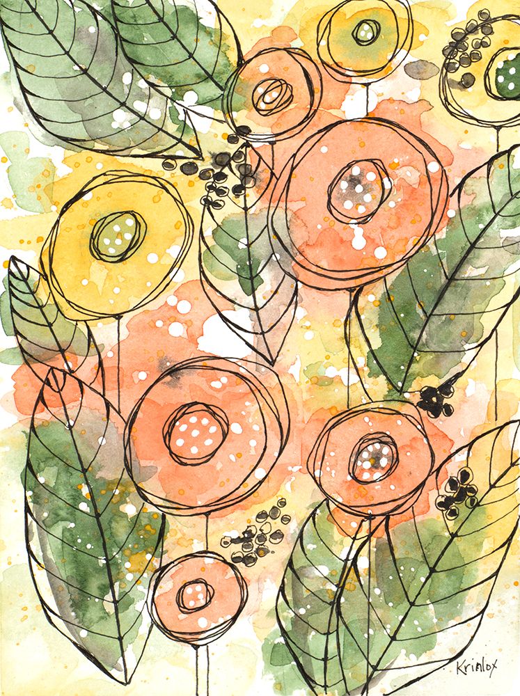 Warm Florals art print by Krinlox for $57.95 CAD