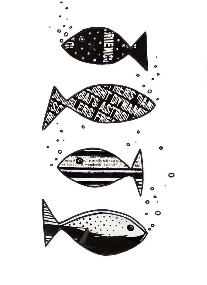 Tropical Fish Collage II art print by Patricia Pinto for $57.95 CAD