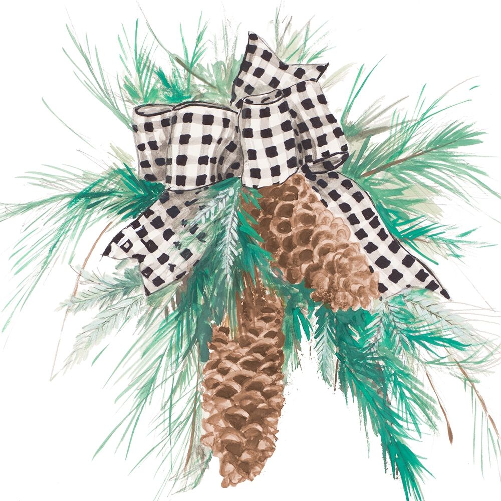 Christmas Pine Cones art print by Patricia Pinto for $57.95 CAD