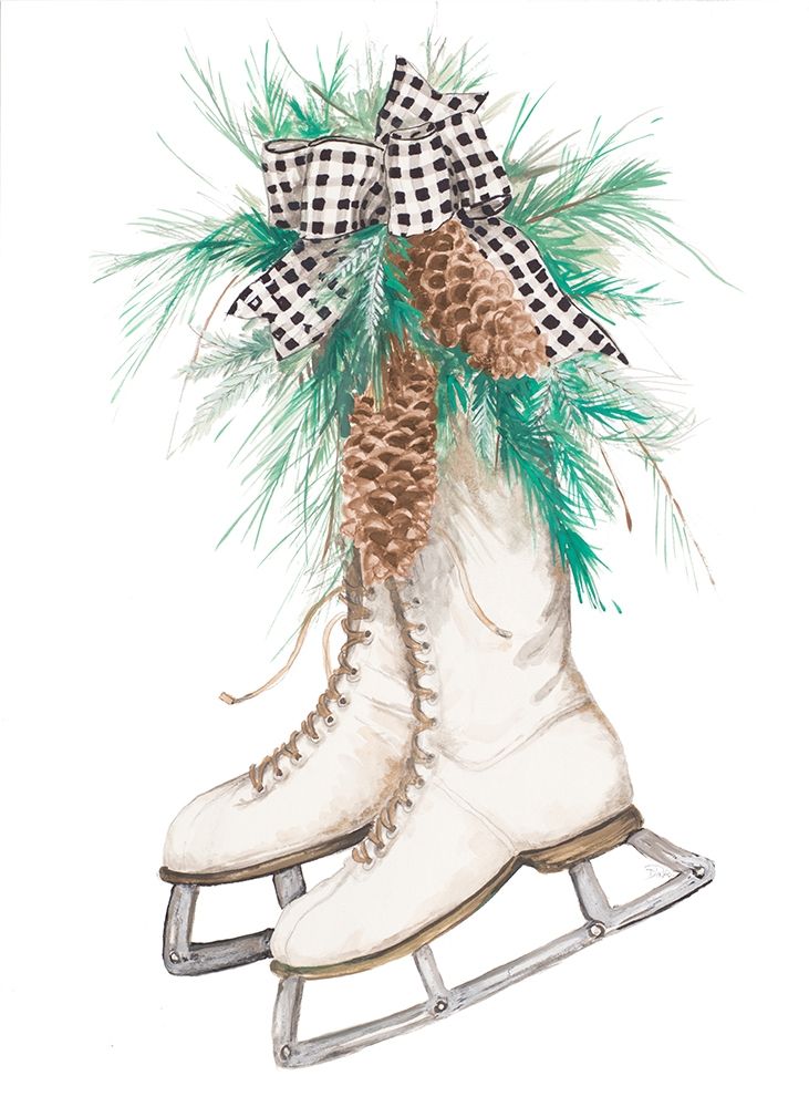 Christmas Ice Skates art print by Patricia Pinto for $57.95 CAD