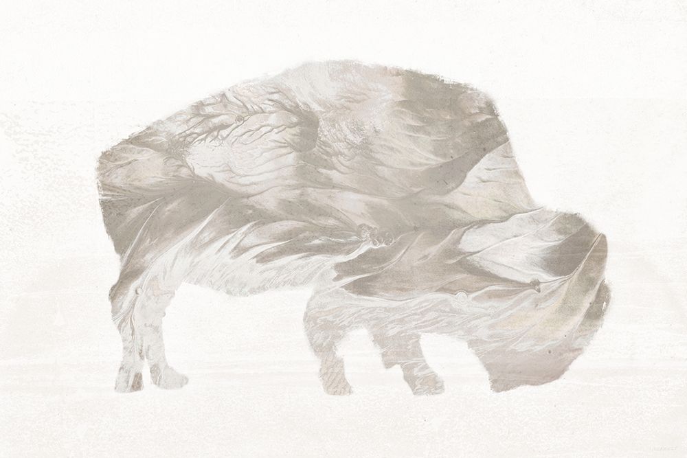 Muted Urban Bison art print by Dan Meneely for $57.95 CAD