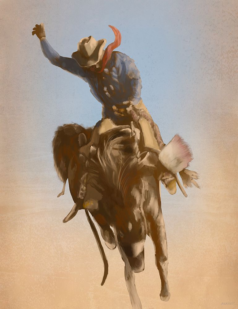 Riding Cowboy art print by Dan Meneely for $57.95 CAD