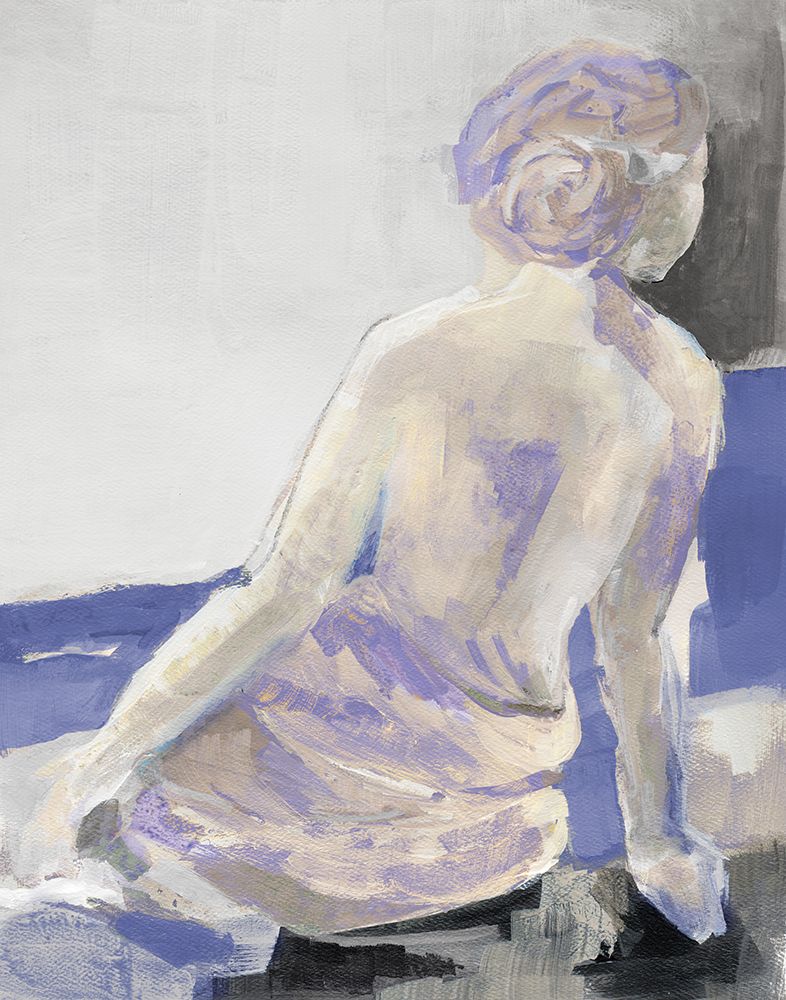 Periwinkle Seated Nude art print by Lanie Loreth for $57.95 CAD