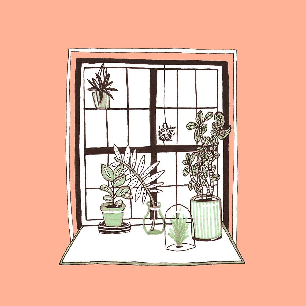 Peach Indoor Garden art print by Amaya for $57.95 CAD