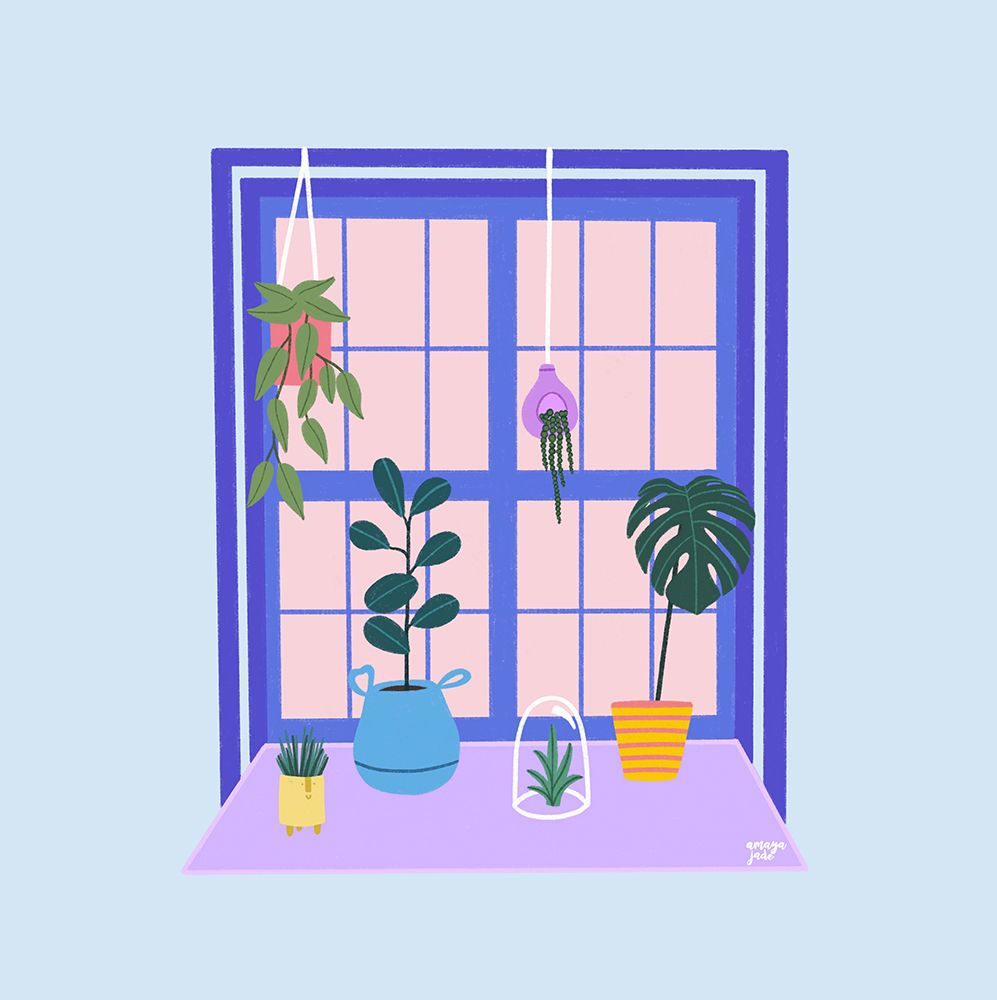 Blue Indoor Garden art print by Amaya for $57.95 CAD