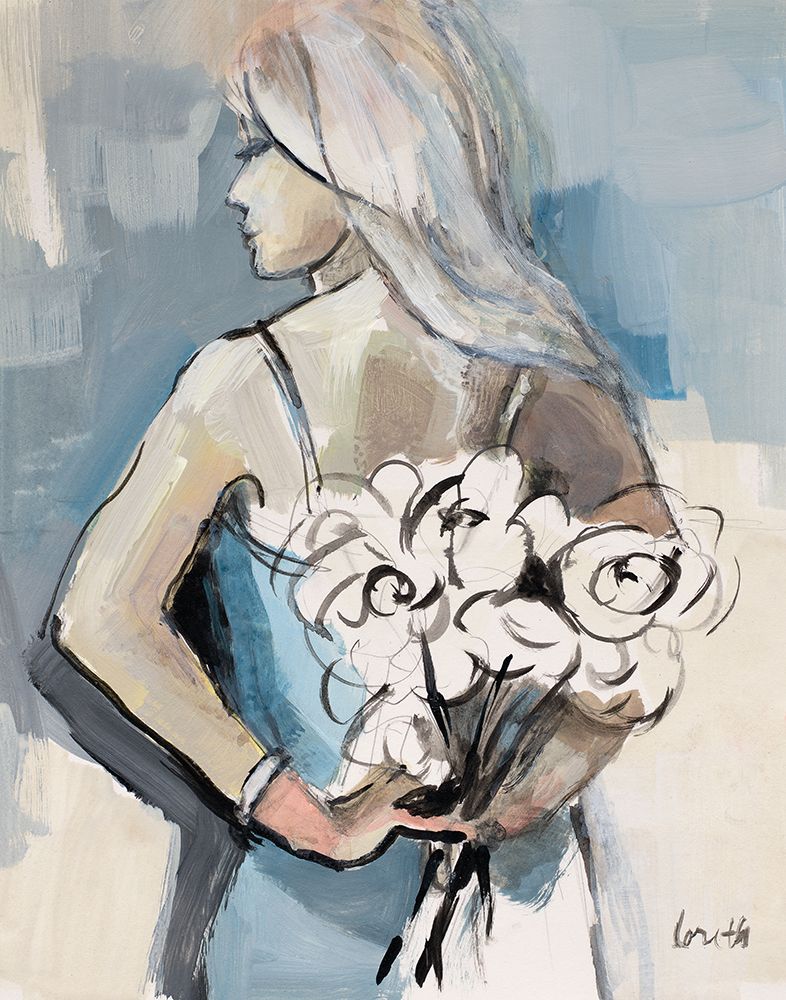 Girl with Flowers art print by Lanie Loreth for $57.95 CAD
