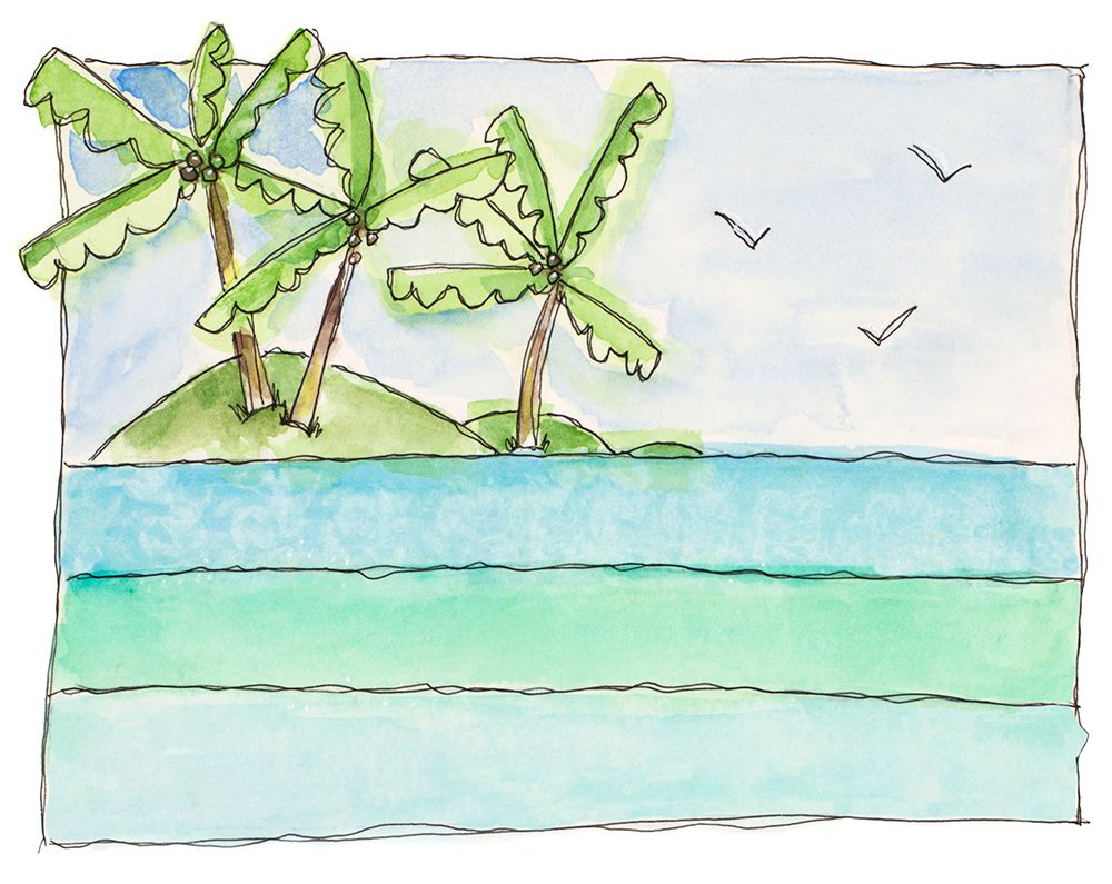 Island Palms I art print by Krinlox for $57.95 CAD