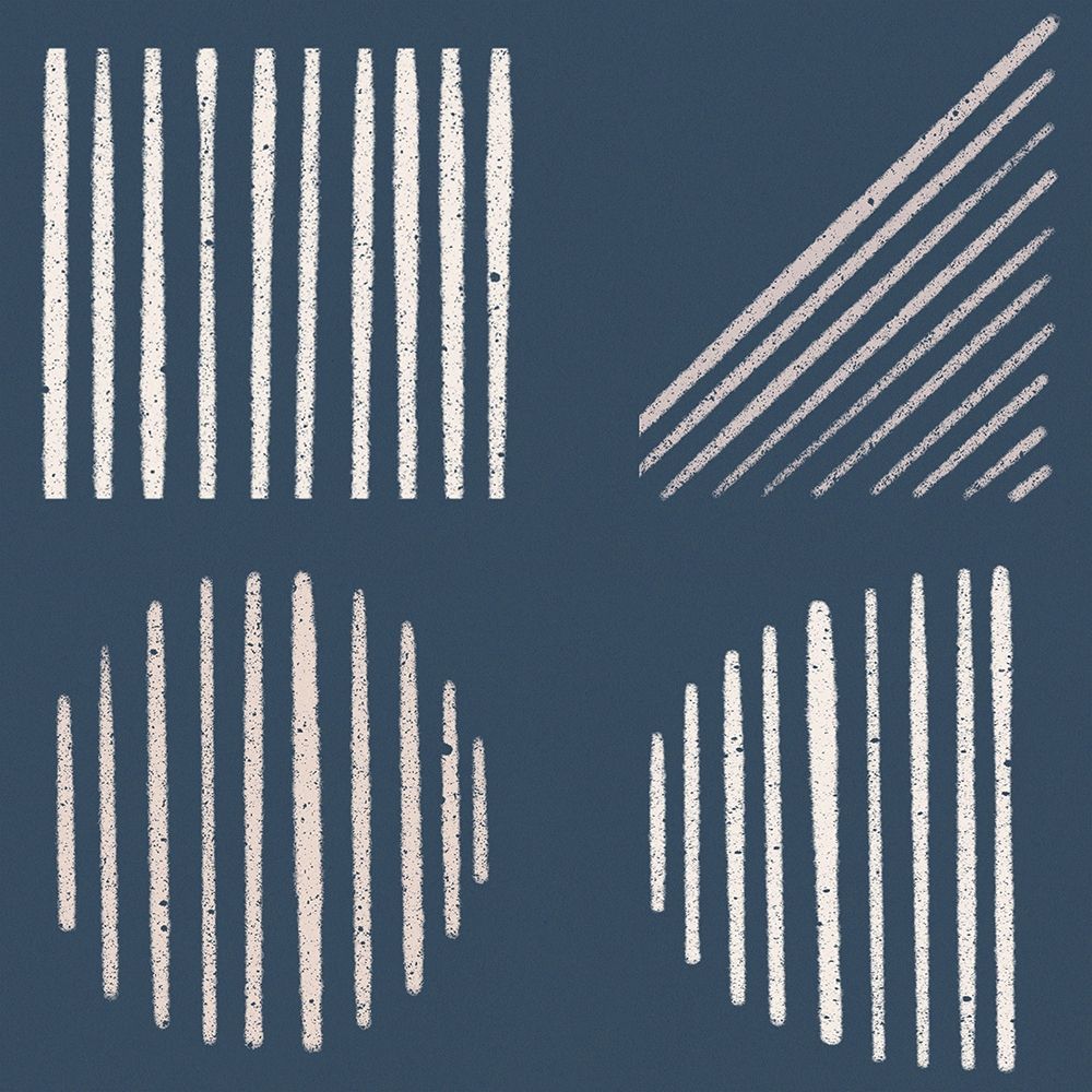 Mod Shapes On Blue art print by Emily Navas for $57.95 CAD