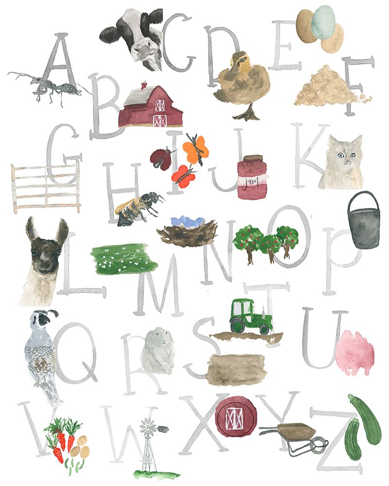 Farm Alphabet art print by Lucille Price for $57.95 CAD