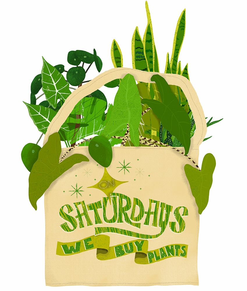 On Saturdays We Buy Plants art print by Jen Bucheli for $57.95 CAD