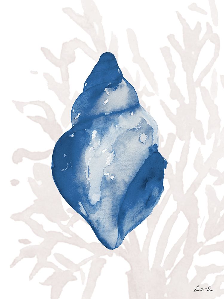 Navy Ocean Shells IV art print by Lucille Price for $57.95 CAD