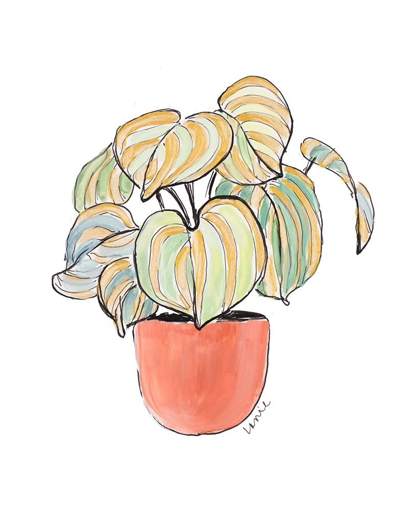 Striped Pathos in Terra Cotta Pot art print by Lanie Loreth for $57.95 CAD