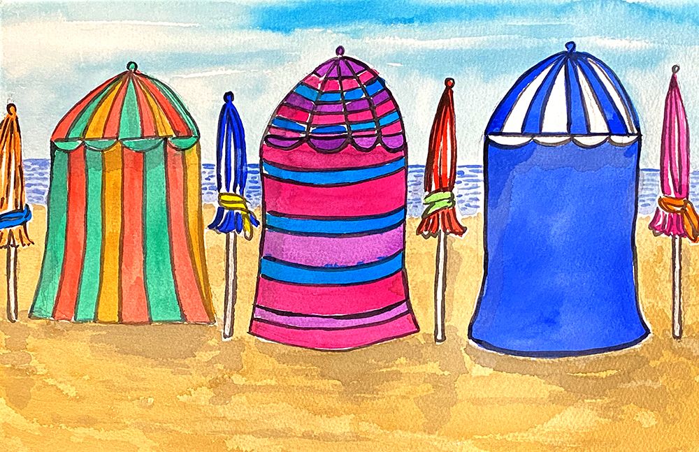Cabana Beach I art print by Nicholas Biscardi for $57.95 CAD
