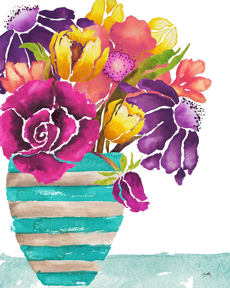 Floral Pop Vase art print by Elizabeth Medley for $57.95 CAD