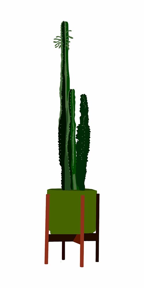 Modern Cacti Pot I art print by Jen Bucheli for $57.95 CAD
